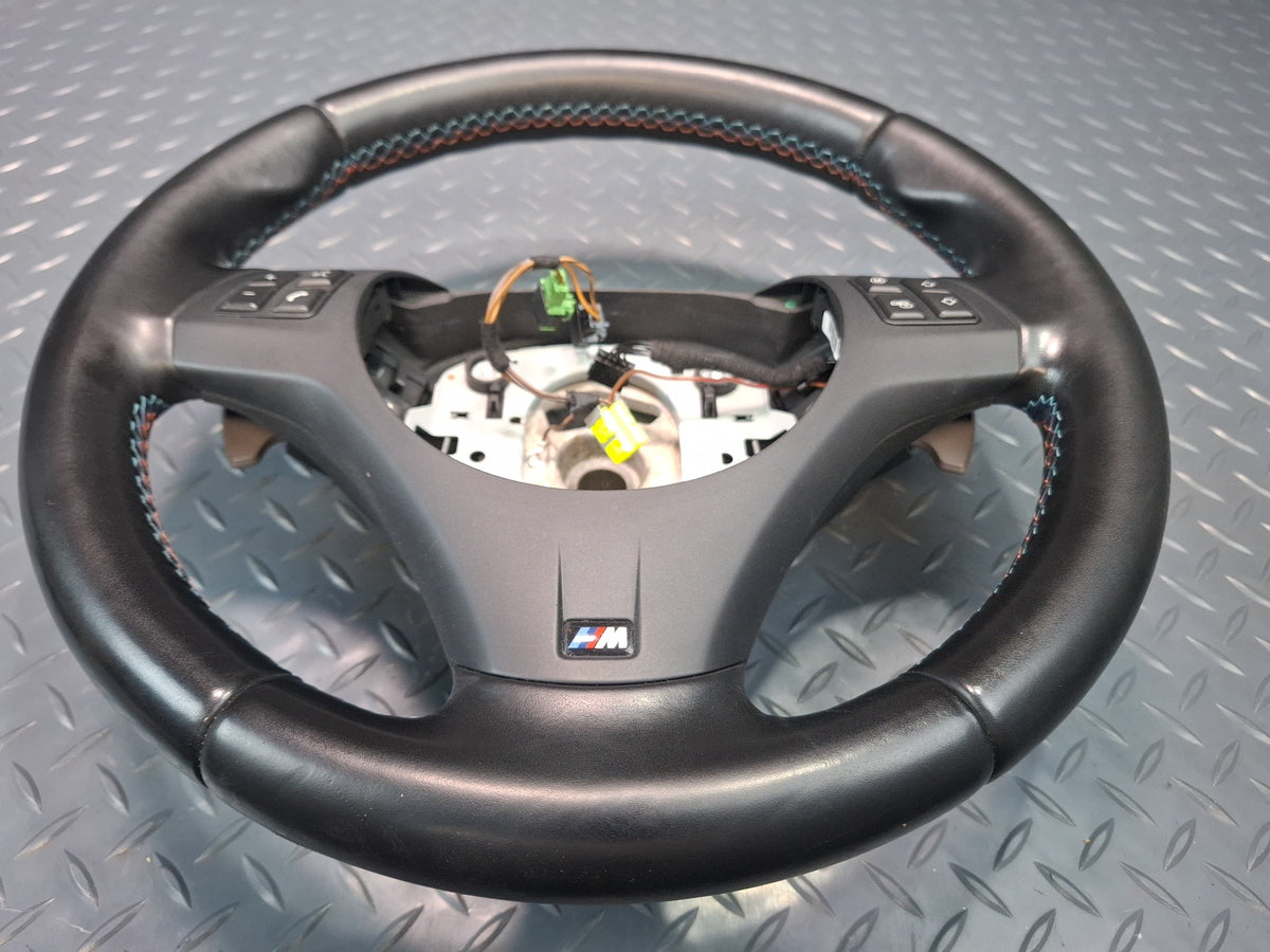 2008-2011 BMW E90 E92 E93 M3 Sport Leather Steering Black w Paddles & Controls