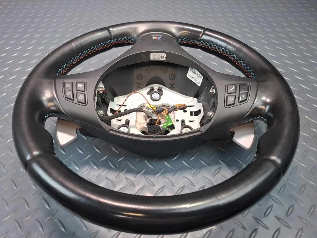2008-2011 BMW E90 E92 E93 M3 Sport Leather Steering Black w Paddles & Controls