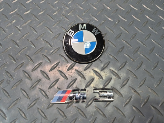 2008-2011 BMW E90 M3 Rear Trunk Lid Emblem  Logo Badge Set