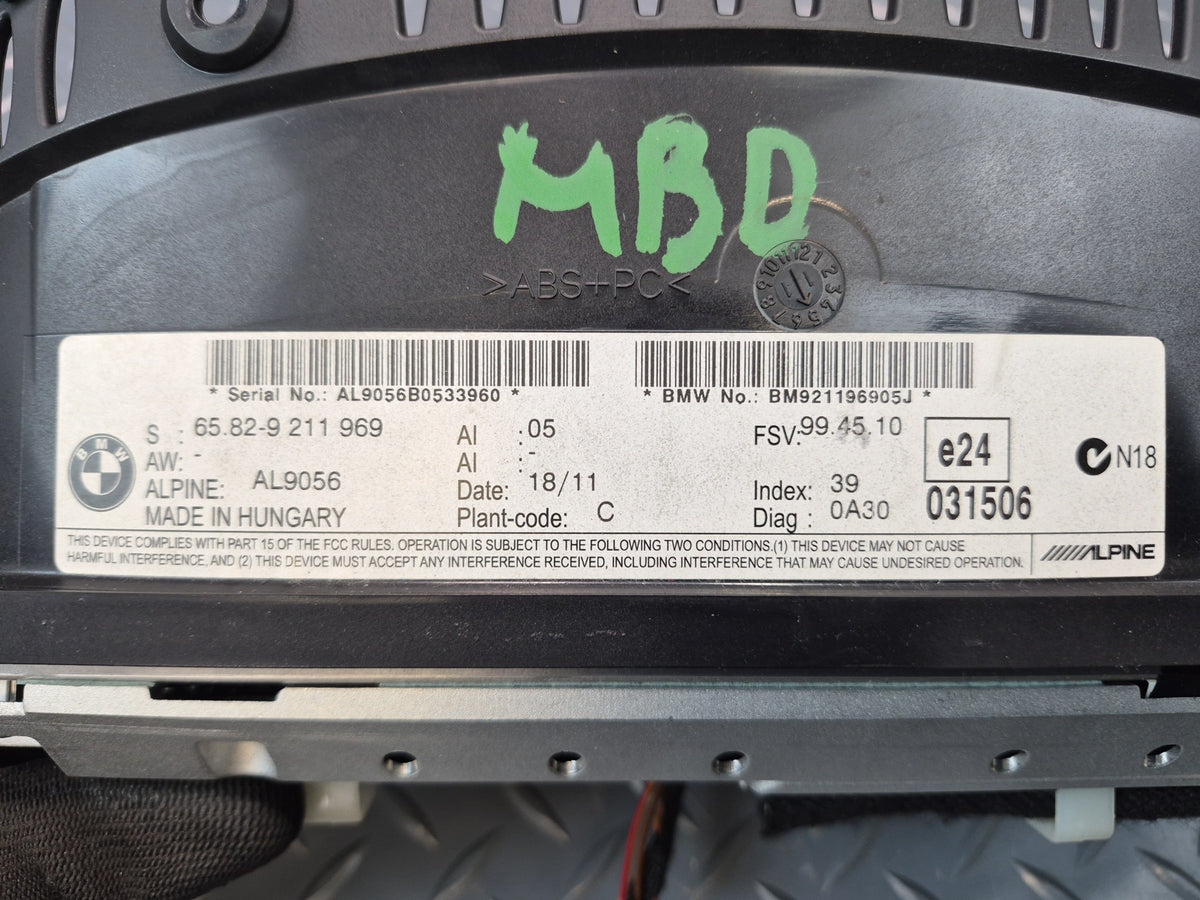 2010-2011 BMW E90 E92 E93 M3 Dash Navigation Information 8.8" Screen Display