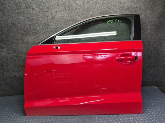 15-20 Audi S3 8VS Sedan Front Left Door Shell Panel Assembly Misano RED OEM