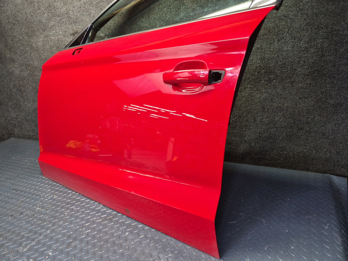 15-20 Audi S3 8VS Sedan Front Left Door Shell Panel Assembly Misano RED OEM