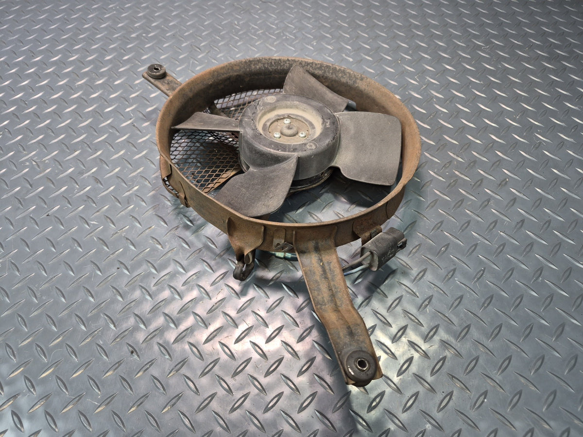 85-86 Toyota Cressida MX73 A/C Condenser Cooling Fan Motor w Shroud & Mount OEM