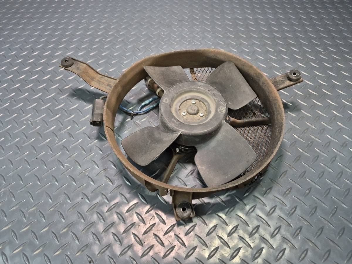 85-86 Toyota Cressida MX73 A/C Condenser Cooling Fan Motor w Shroud & Mount OEM