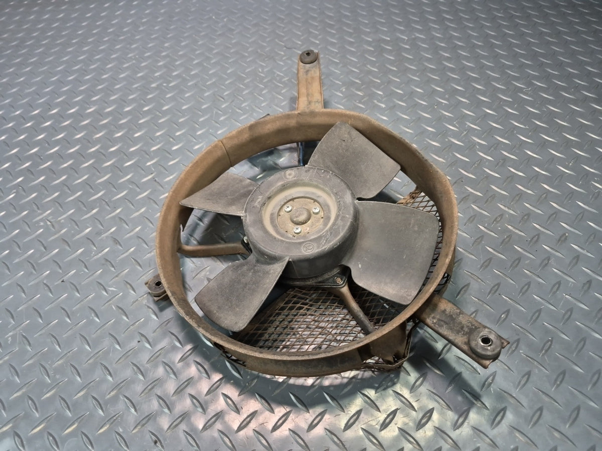 85-86 Toyota Cressida MX73 A/C Condenser Cooling Fan Motor w Shroud & Mount OEM