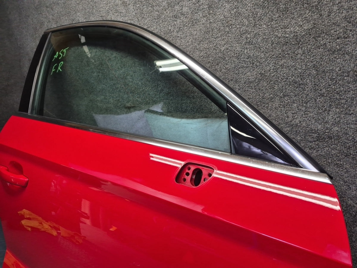 15-20 Audi S3 8VS Sedan Front Right Door Shell Panel Assembly Misano RED OEM