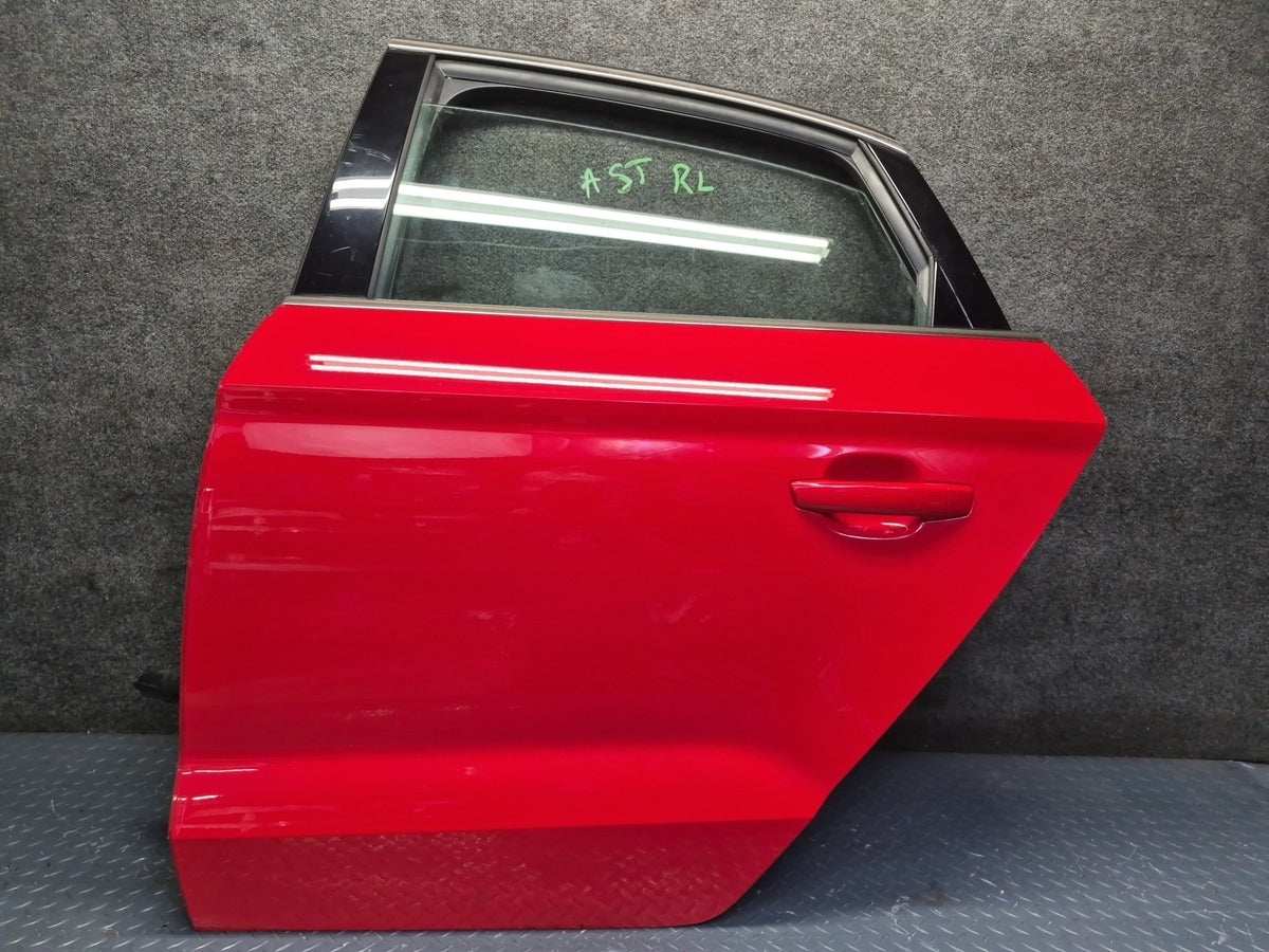 15-20 Audi S3 8VS Sedan Rear Left Door Shell Panel Misano RED Assembly OEM