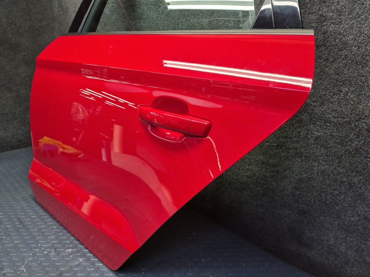 15-20 Audi S3 8VS Sedan Rear Left Door Shell Panel Misano RED Assembly OEM