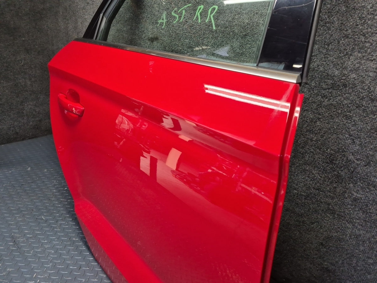 15-20 Audi S3 8VS Sedan Rear Right Door Shell Panel Misano RED Assembly OEM