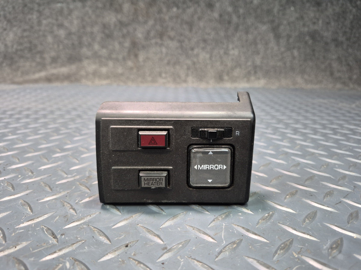 84-86 Toyota Cressida MX73 Power Mirror Hazard Switch w Trim Black OEM
