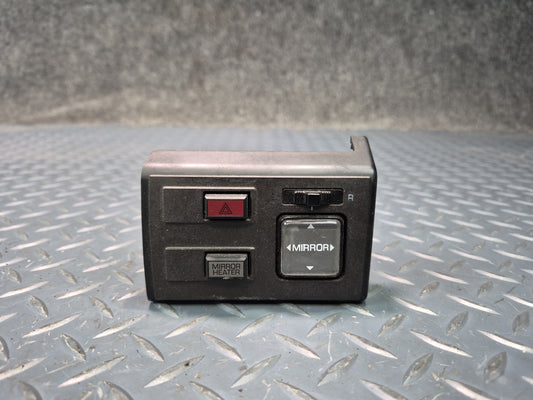 84-86 Toyota Cressida MX73 Power Mirror Hazard Switch w Trim Black OEM