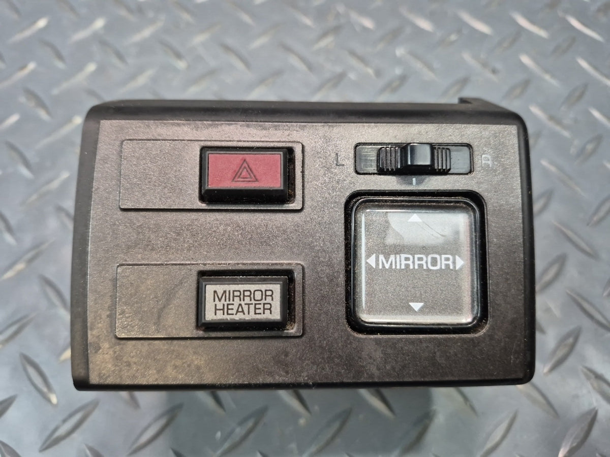 84-86 Toyota Cressida MX73 Power Mirror Hazard Switch w Trim Black OEM