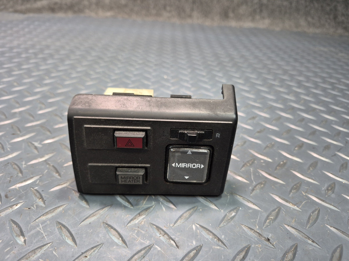 84-86 Toyota Cressida MX73 Power Mirror Hazard Switch w Trim Black OEM