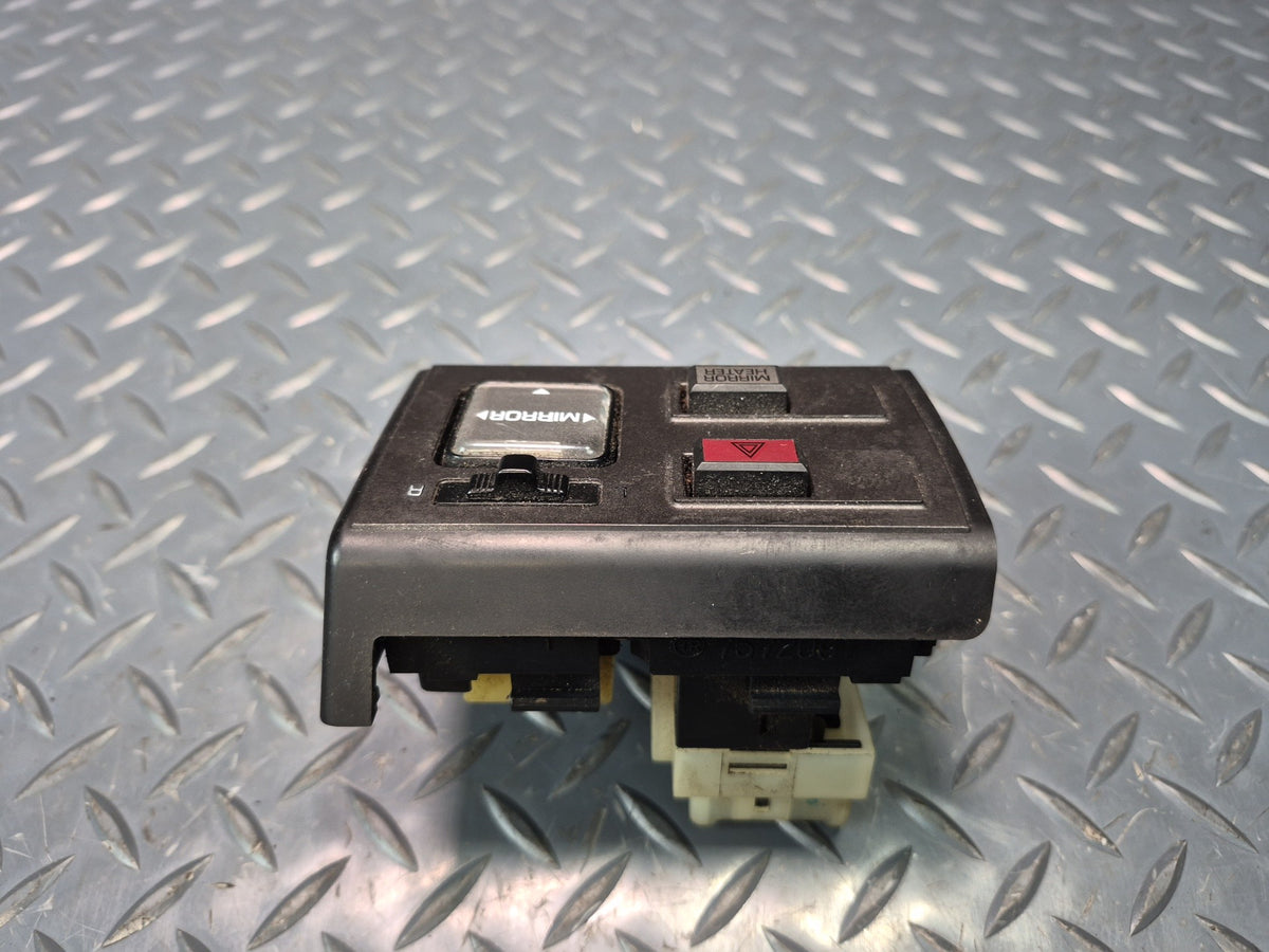 84-86 Toyota Cressida MX73 Power Mirror Hazard Switch w Trim Black OEM