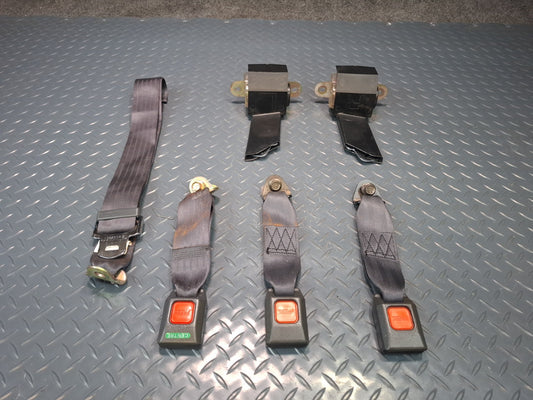 84-86 TOYOTA CRESSIDA LUXURY MX73 REAR SEATBELT RETRACTORS & SEATBELT BUCKLE SET OEM