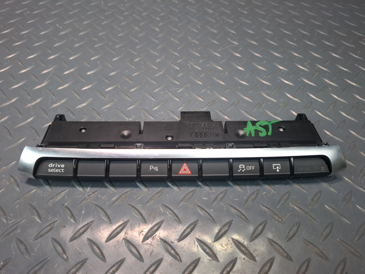 15-17 Audi S3 8VS Dash Center Drive Select PDC Hazard Traction Switch Panel OEM