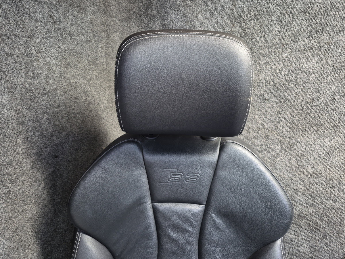 15-16 Audi S3 8VS Sedan 4D00R Front & Rear Seat Set Leather Black OEM