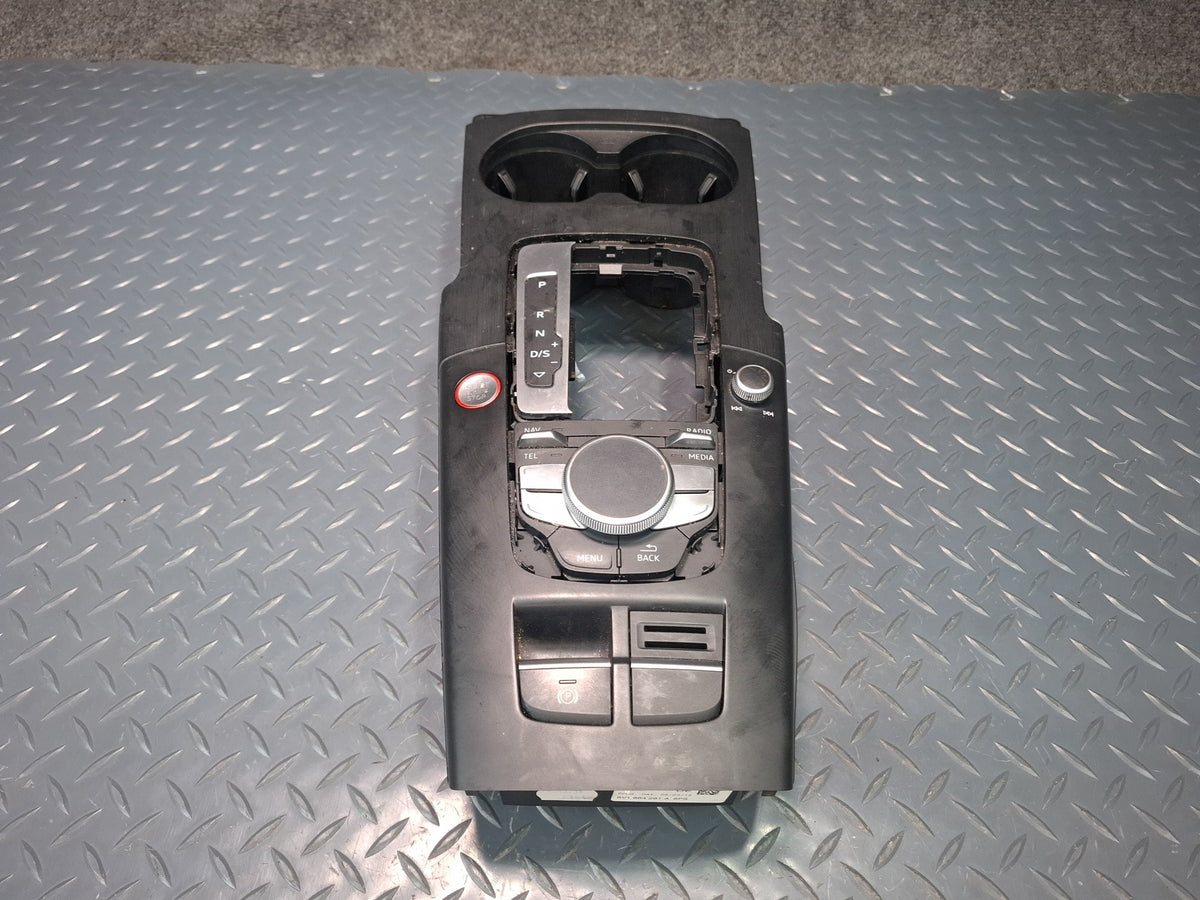 15-16 Audi A3 S3 8VS Sedan A/T Center Console Cover Media Switch Panel Assy OEM