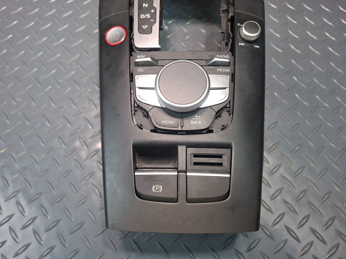 15-16 Audi A3 S3 8VS Sedan A/T Center Console Cover Media Switch Panel Assy OEM