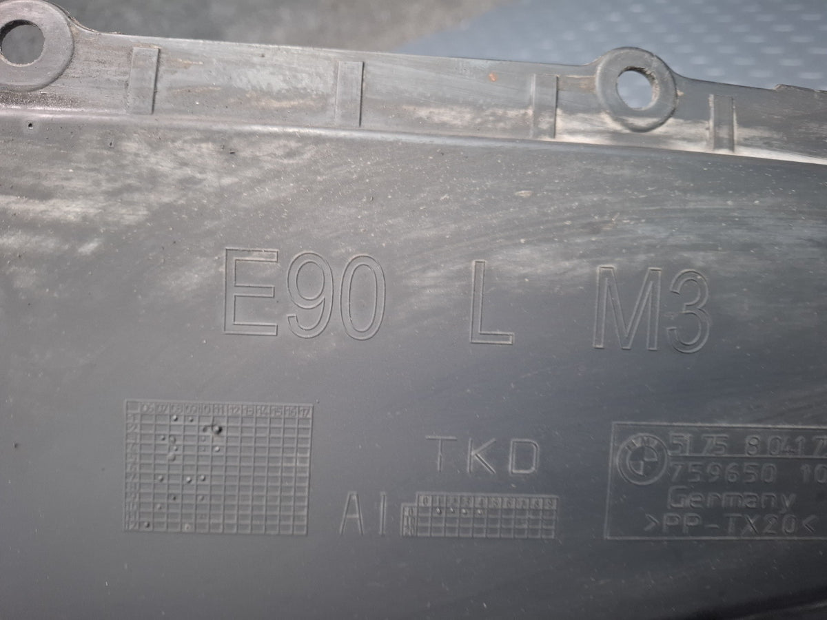 2008-2011 BMW E90 M3 Sedan Rear Undebody Splash Shield Guard Set of 2