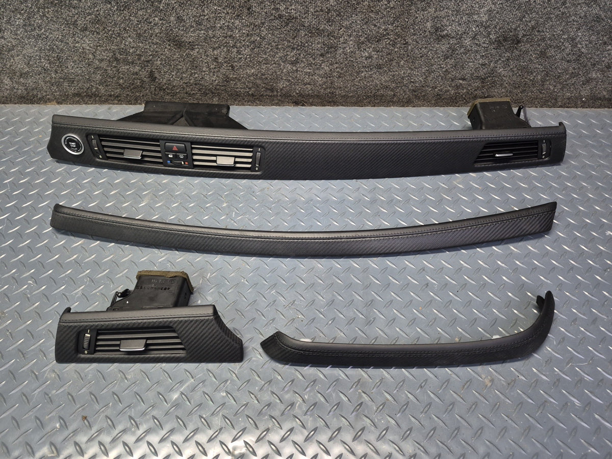 2008-2011 BMW E90 M3 Sedan Leather Carbon Interior Trim Cover Panel Air Vent Set
