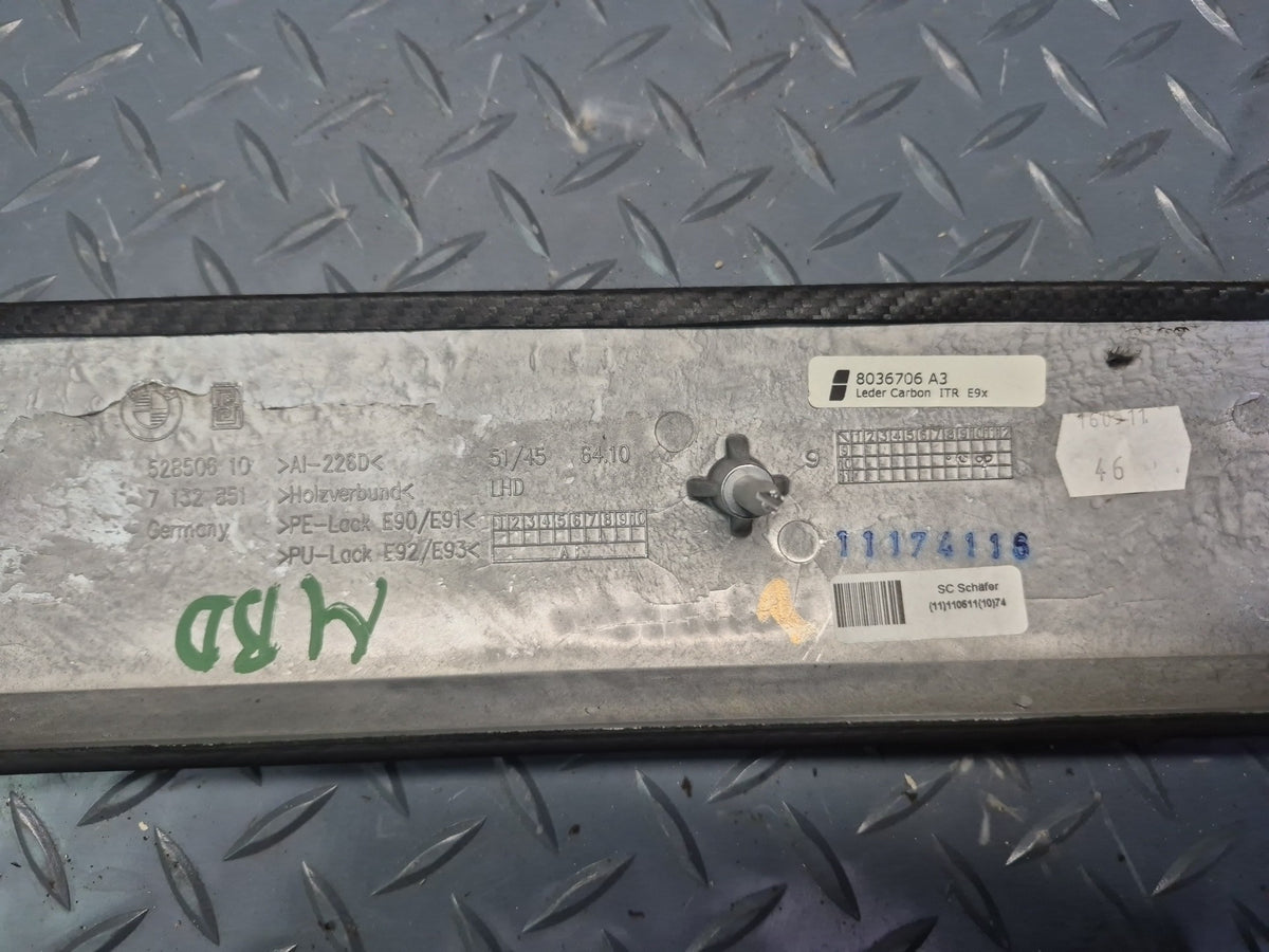2008-2011 BMW E90 M3 Sedan Leather Carbon Interior Trim Cover Panel Air Vent Set