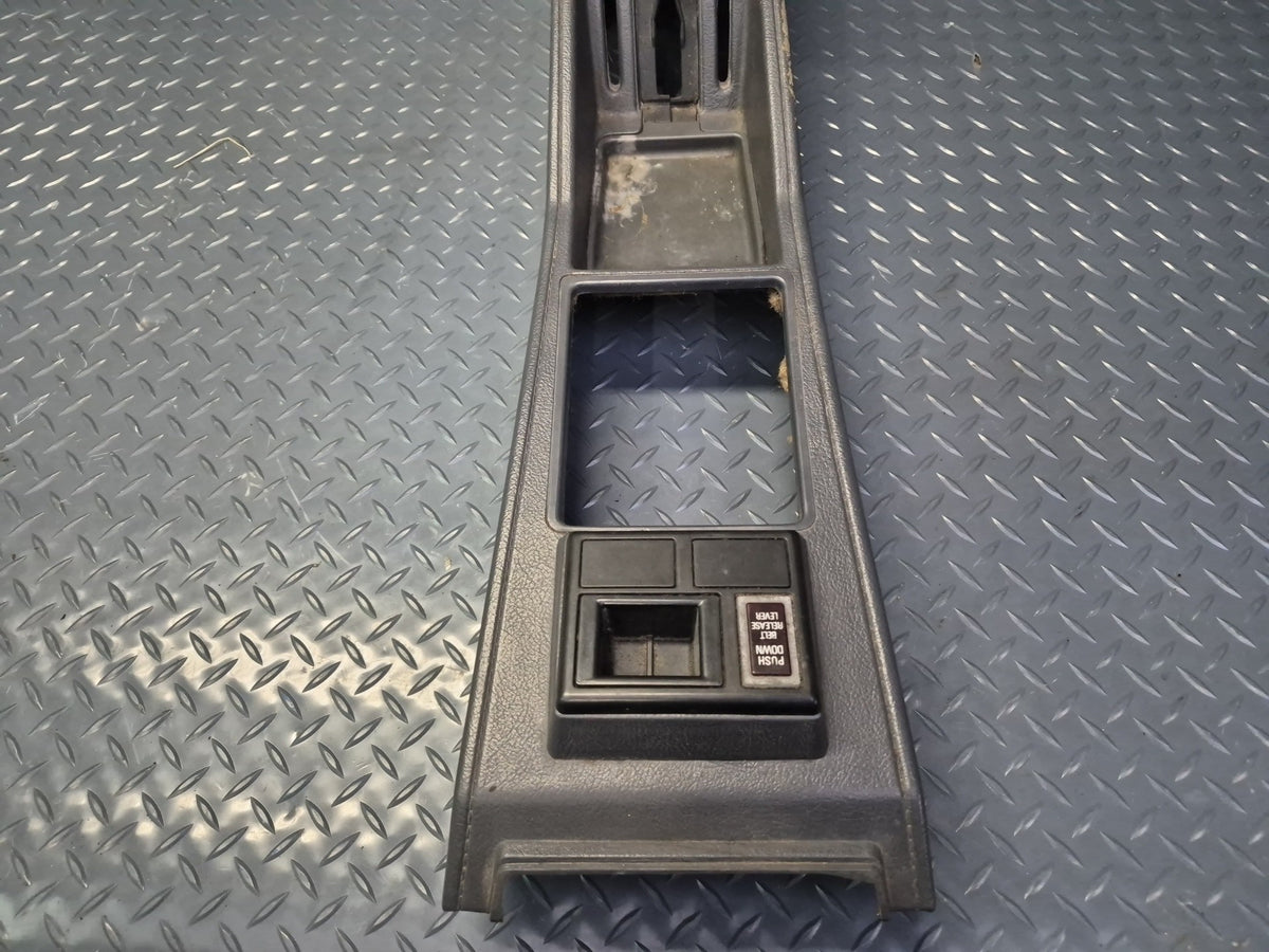 84-86 Toyota Cressida MX73 Sedan Center Console Trim Cover Panel Black Damaged