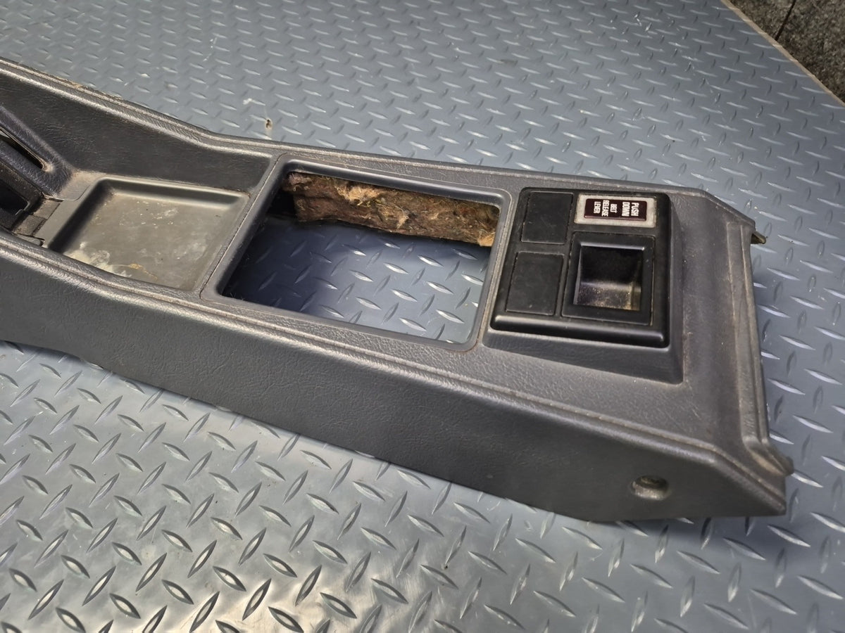 84-86 Toyota Cressida MX73 Sedan Center Console Trim Cover Panel Black Damaged
