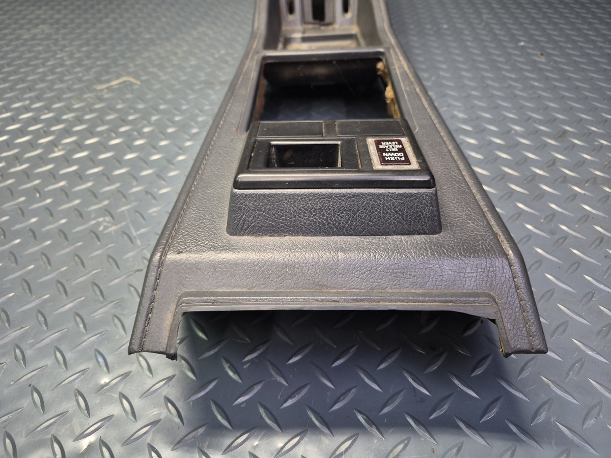 84-86 Toyota Cressida MX73 Sedan Center Console Trim Cover Panel Black Damaged
