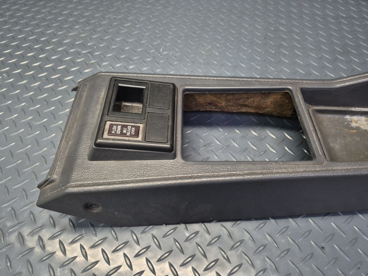 84-86 Toyota Cressida MX73 Sedan Center Console Trim Cover Panel Black Damaged