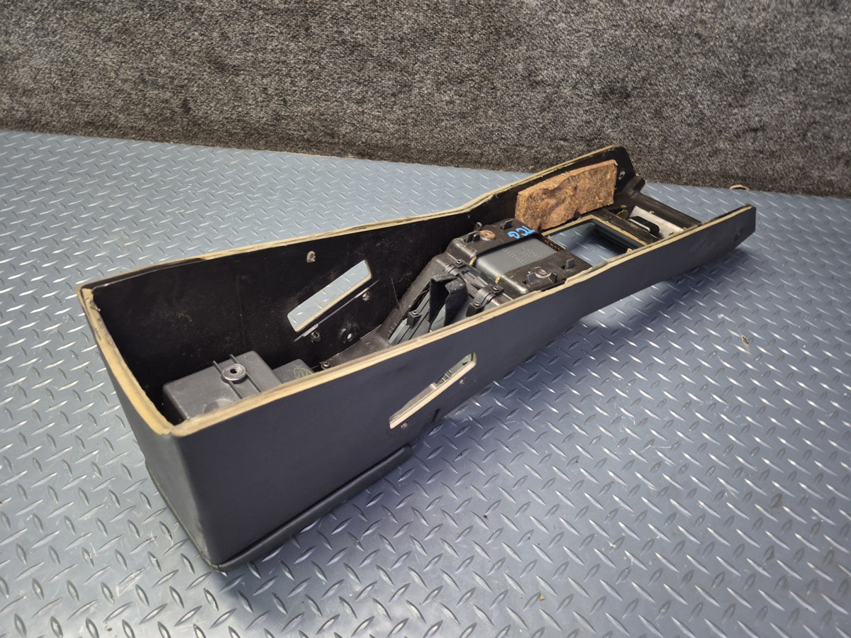 84-86 Toyota Cressida MX73 Sedan Center Console Trim Cover Panel Black Damaged