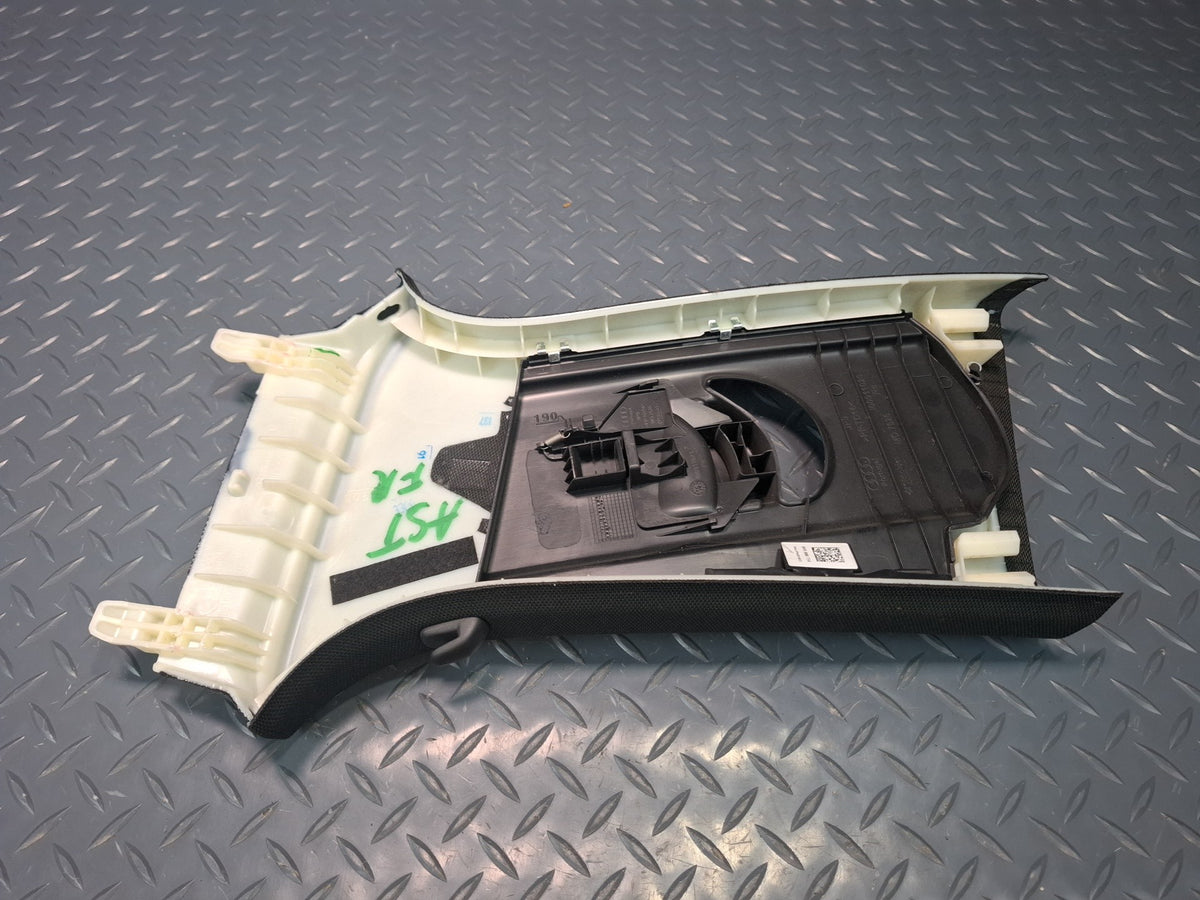 15-20 Audi A3 S3 8VS Sedan Center Left & Right Upper B-pillar Trim Black Set OEM