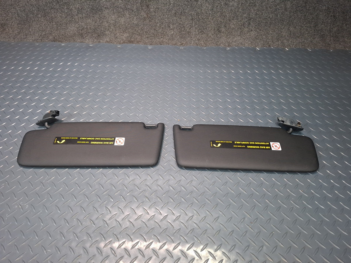 15-16 Audi A3 S3 8VS Sedan Set of 2 Front Left Right Sun Visor Black OEM