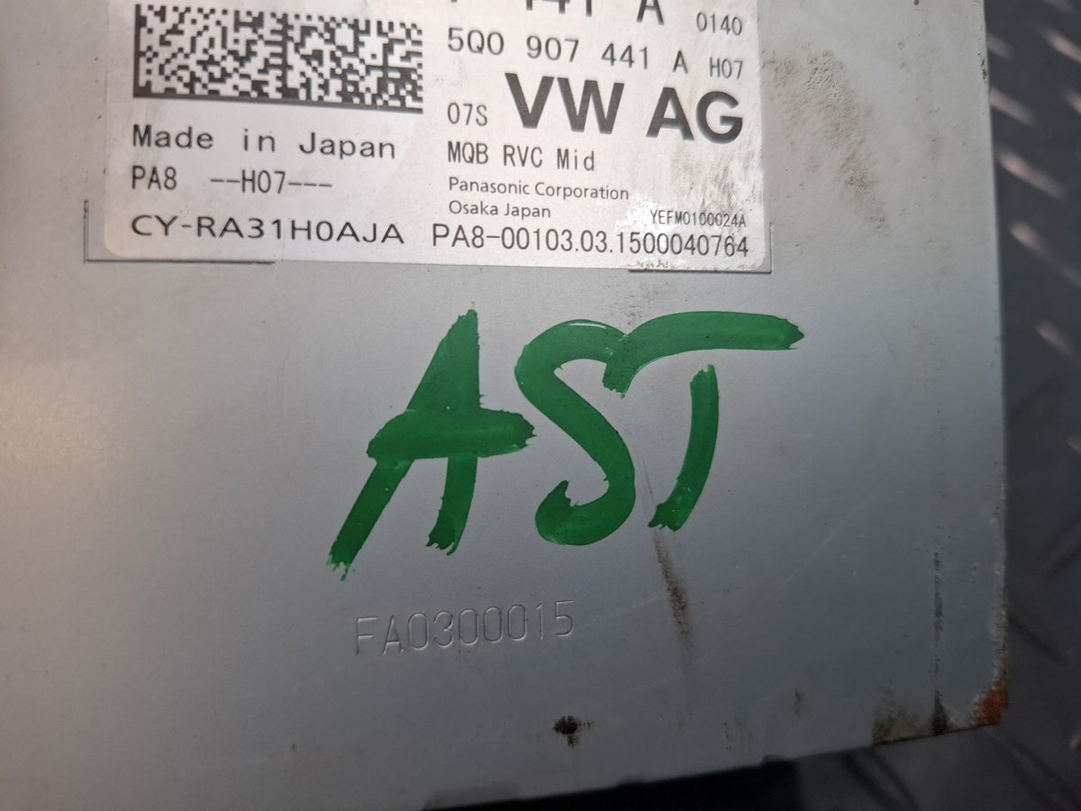 15-17 Audi A3 S3 8VS Sedan Rear View Camera Control Module 5Q0907441A OEM