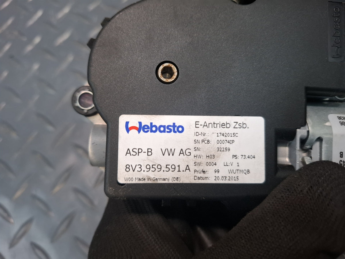 15-20 Audi A3 S3 8VS Sunroof Motor Sun Roof Window Motor 8V3959591A OEM