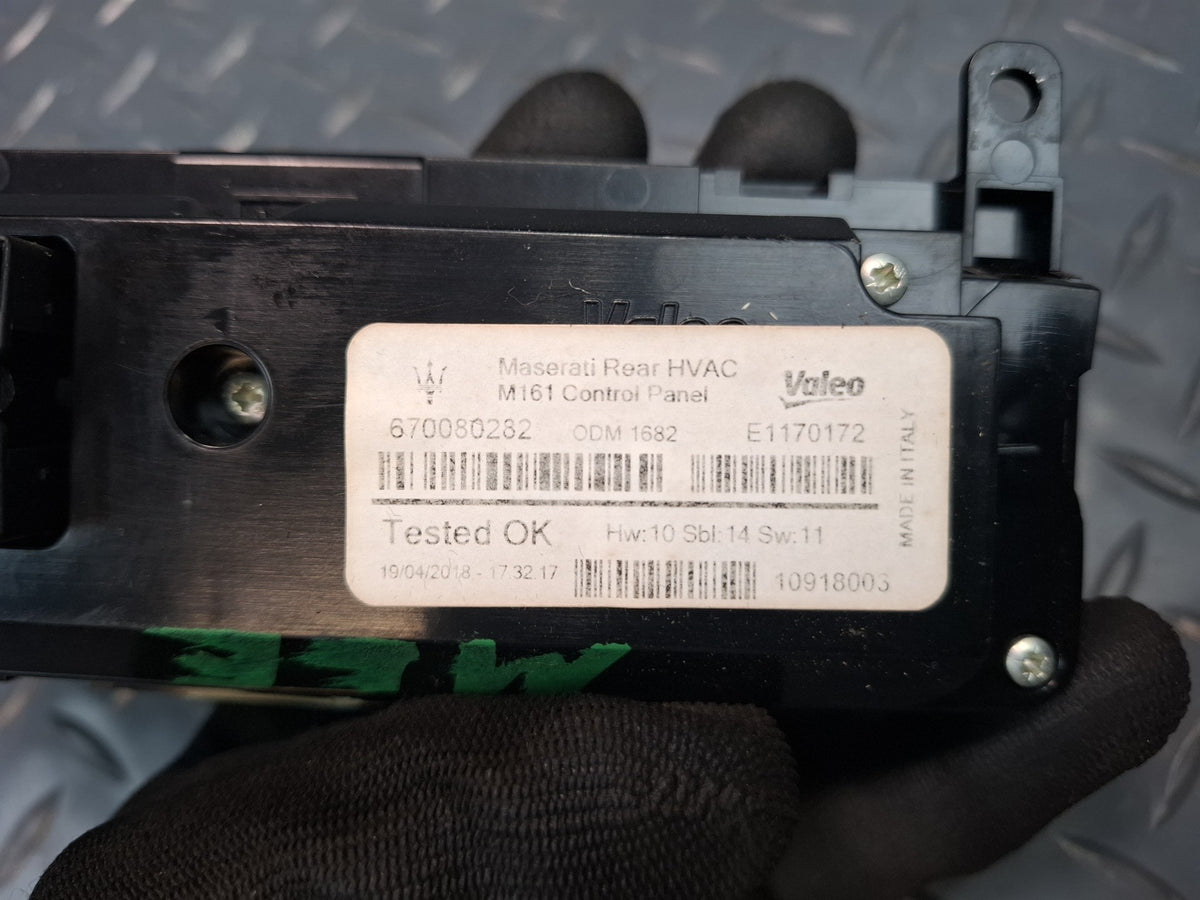 2017-2018 Maserati Levante M161 Rear Climate Heater A/C Control Panel Switch