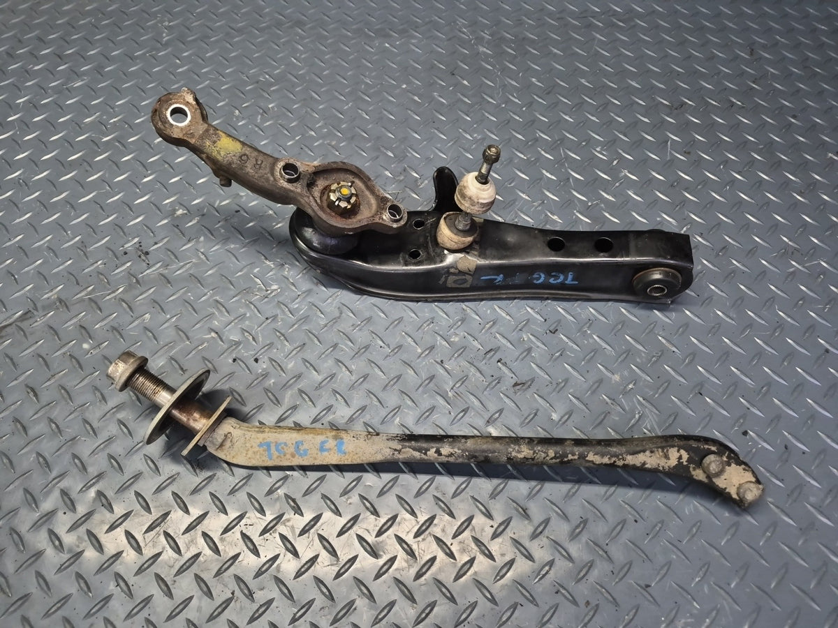 85-88 Toyota Cressida MX73 Sedan Front Right Suspension Lower Arm w Rod Set OEM