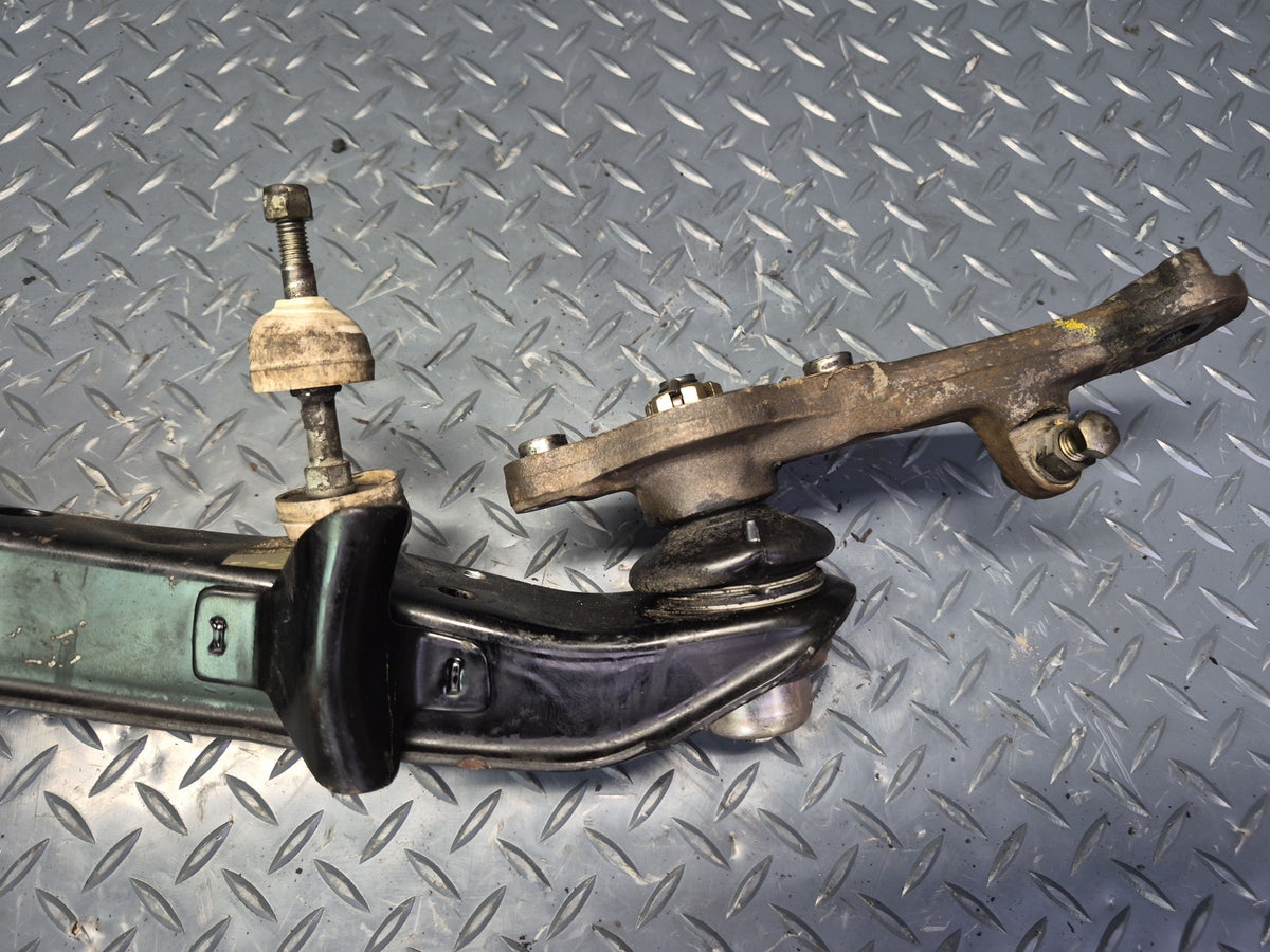85-88 Toyota Cressida MX73 Sedan Front Right Suspension Lower Arm w Rod Set OEM