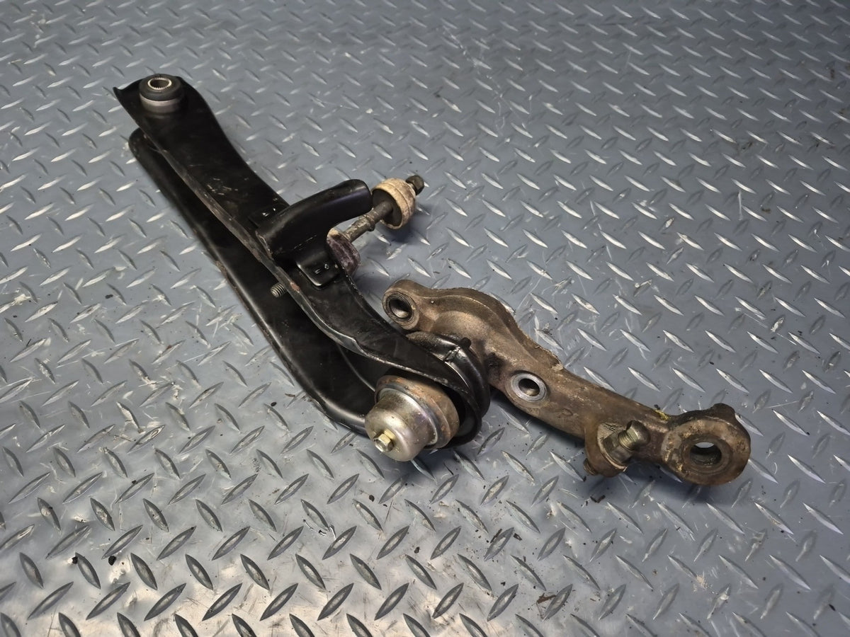 85-88 Toyota Cressida MX73 Sedan Front Right Suspension Lower Arm w Rod Set OEM