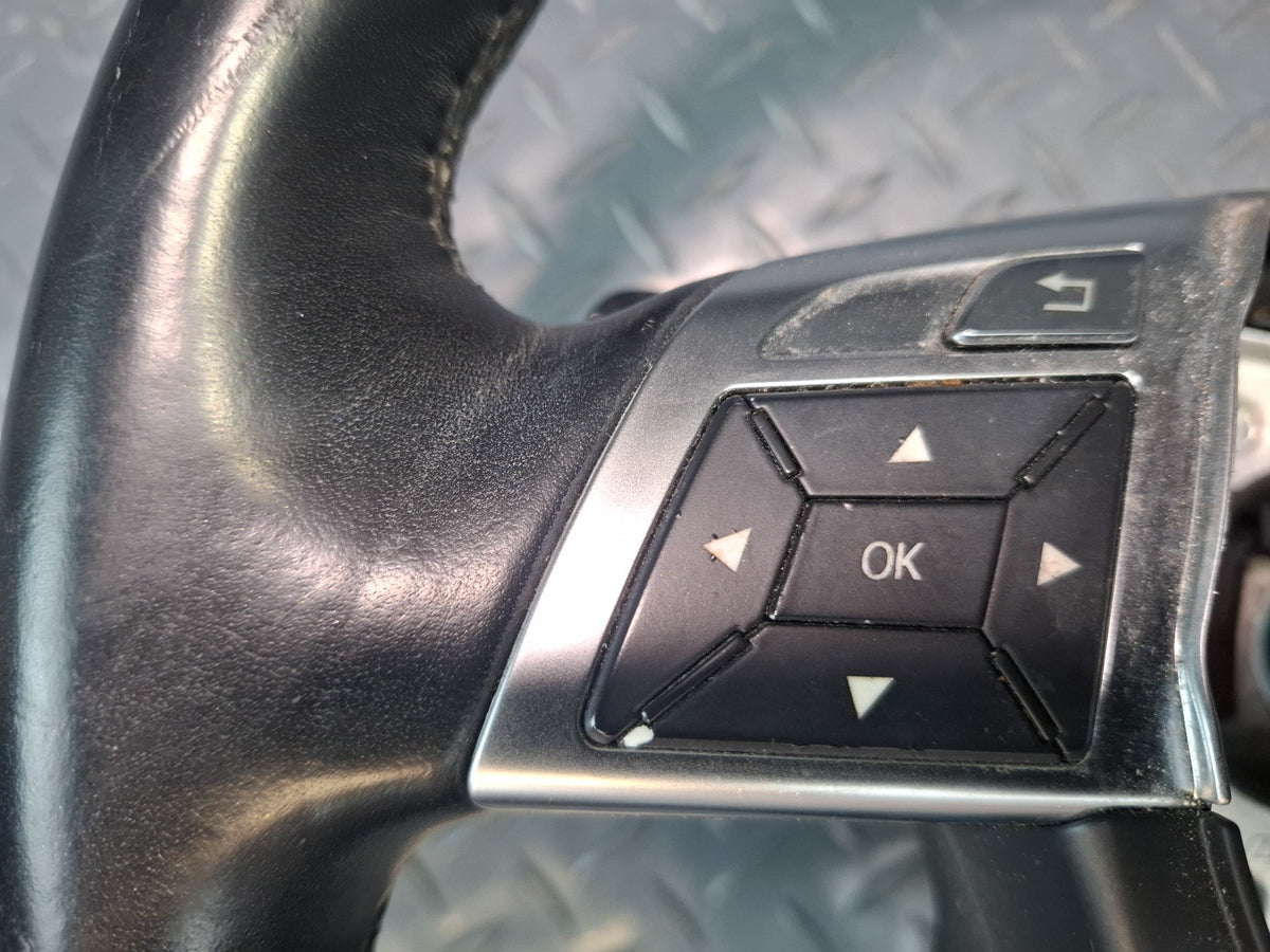 2012-2015 Mercedes X166 W166 GL ML Leather Steering w Controls & Paddles Black