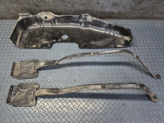 84-88 Toyota Cressida MX73 Fuel Gas Tank Bracket Mount Strap w Guard Set OEM