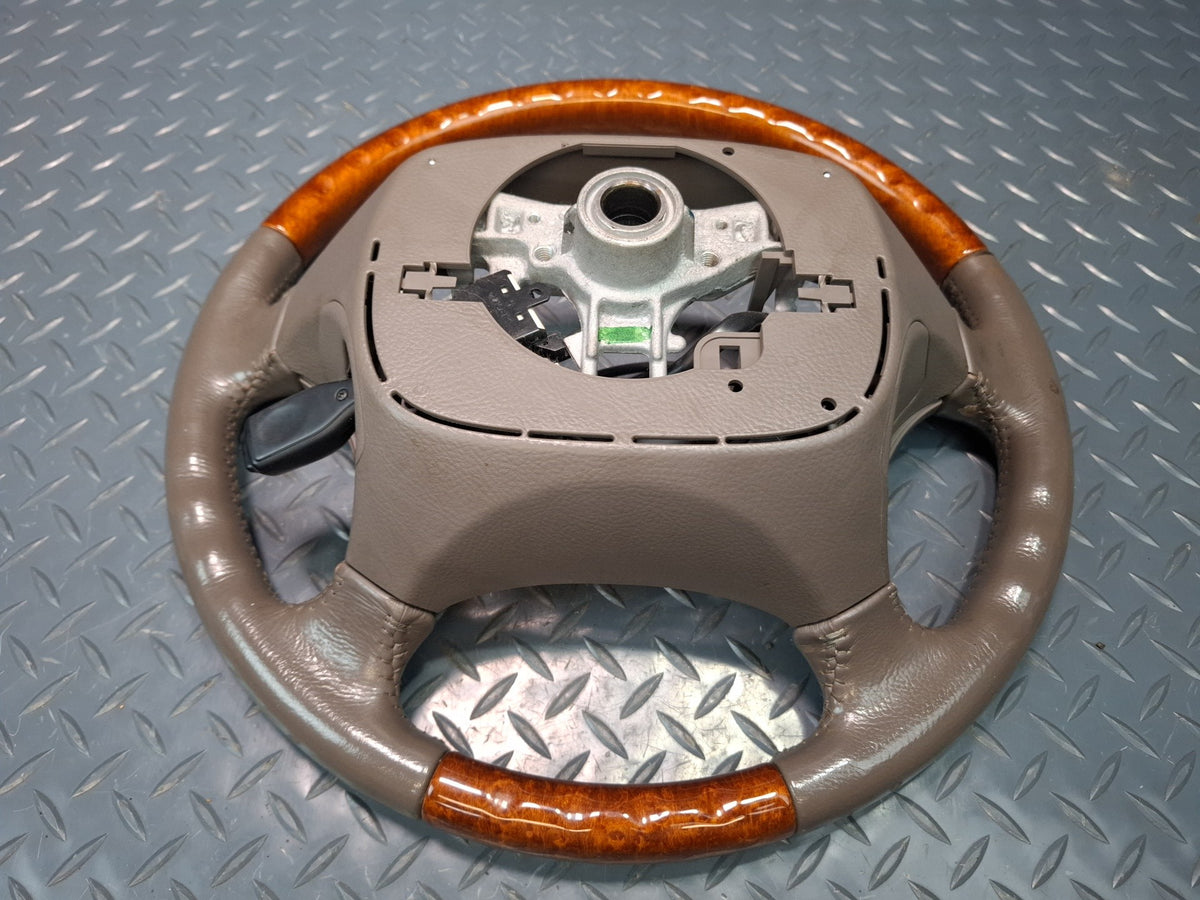 2003-2007 Lexus UZJ100L LX470 Leather Wood Steering W/ Cruise Switch Damaged