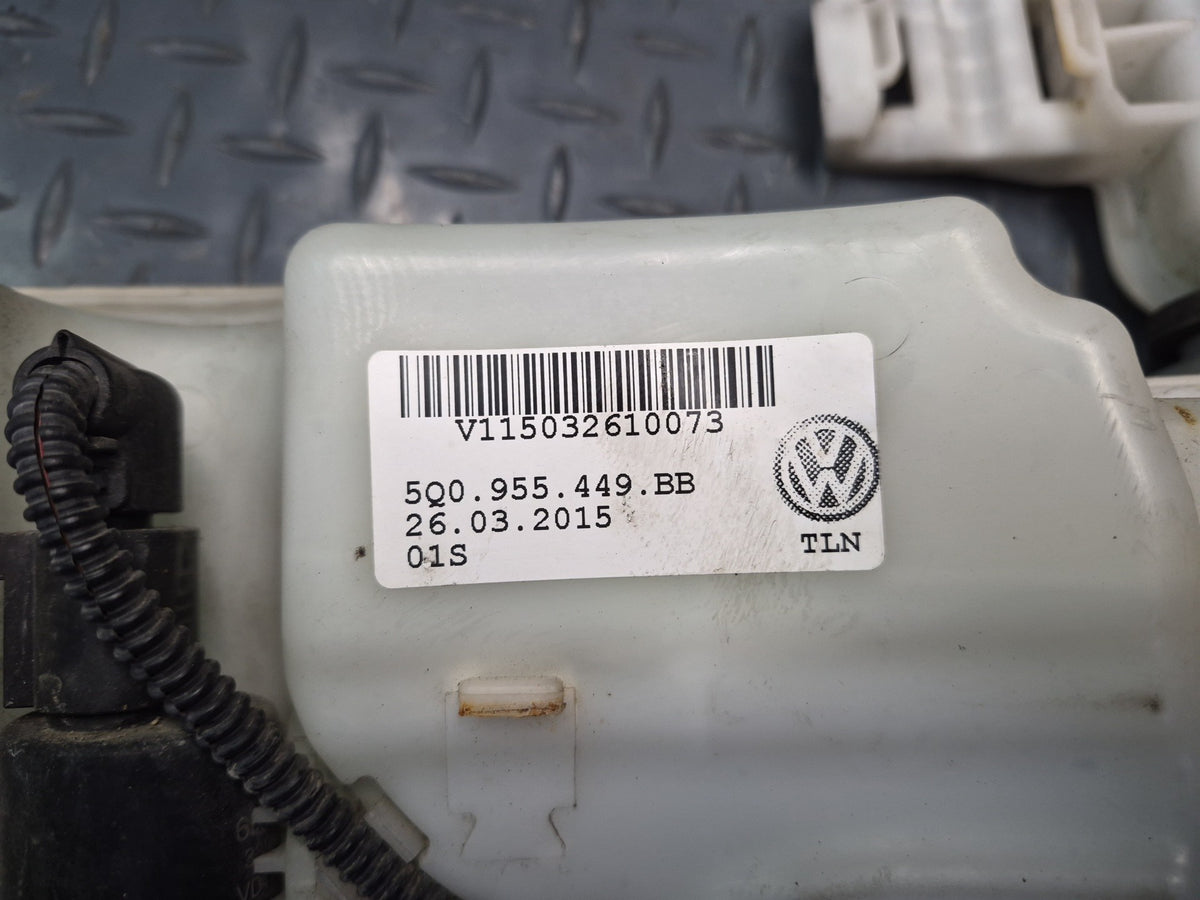 15-20 Audi S3 8VS Windshield Washer Bottle Reservoir w Pump & Neck Assembly OEM