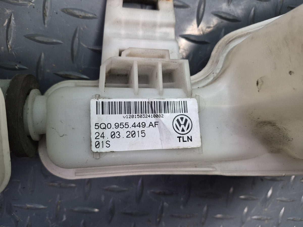 15-20 Audi S3 8VS Windshield Washer Bottle Reservoir w Pump & Neck Assembly OEM