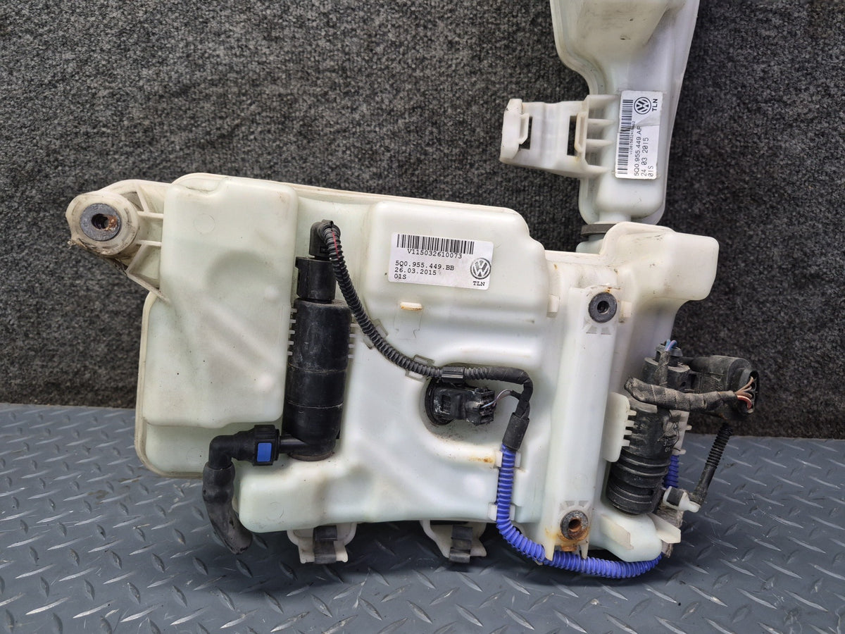 15-20 Audi S3 8VS Windshield Washer Bottle Reservoir w Pump & Neck Assembly OEM