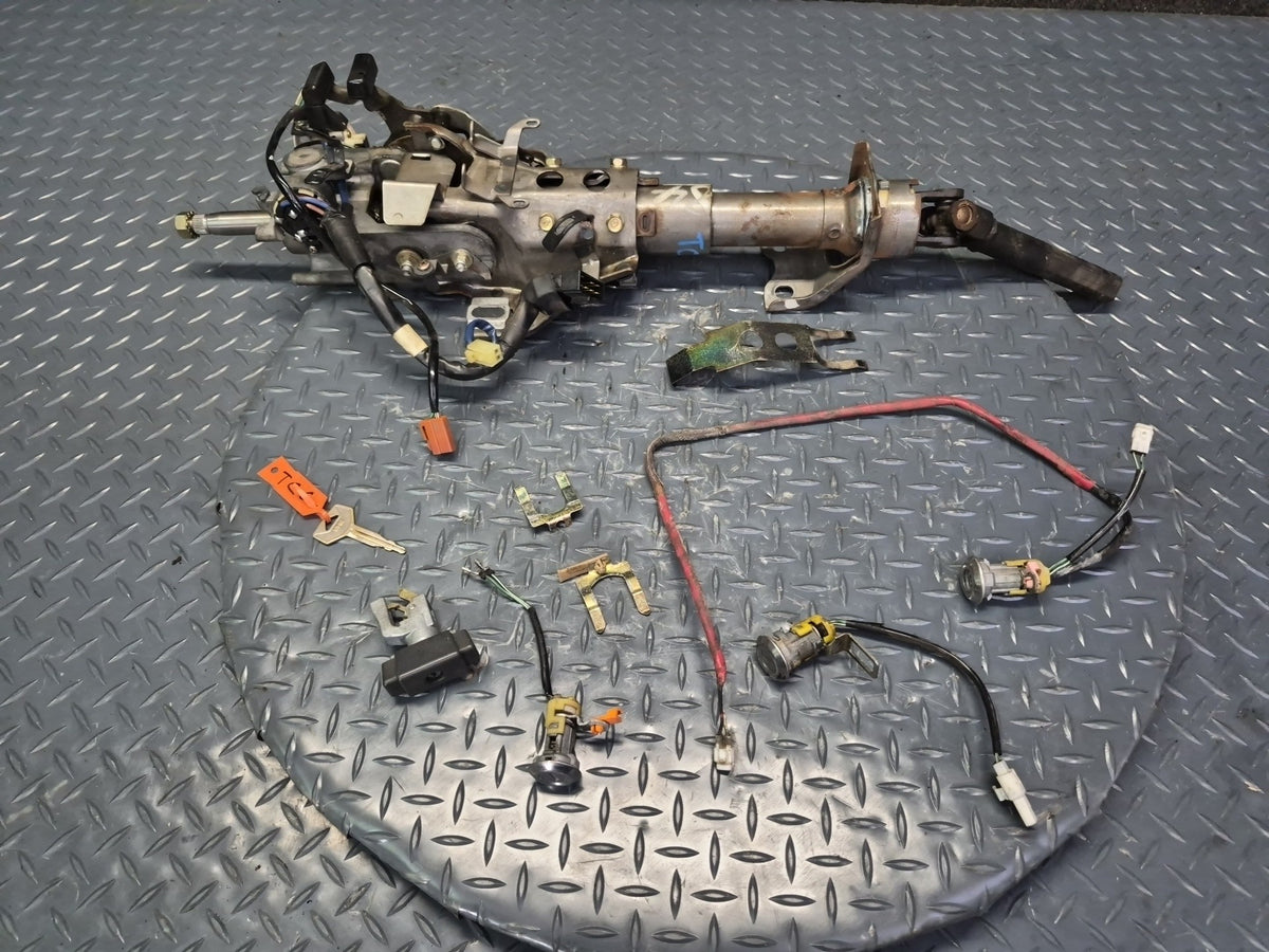 1986 Toyota Cressida MX73 A/T Sedan Steering Column Assembly w Lock KEY Set OEM