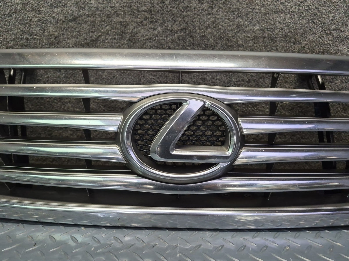 2005-2007 Lexus UZJ100L LX470 Front Engine Radiator Chrome Grille Cover w Emblem
