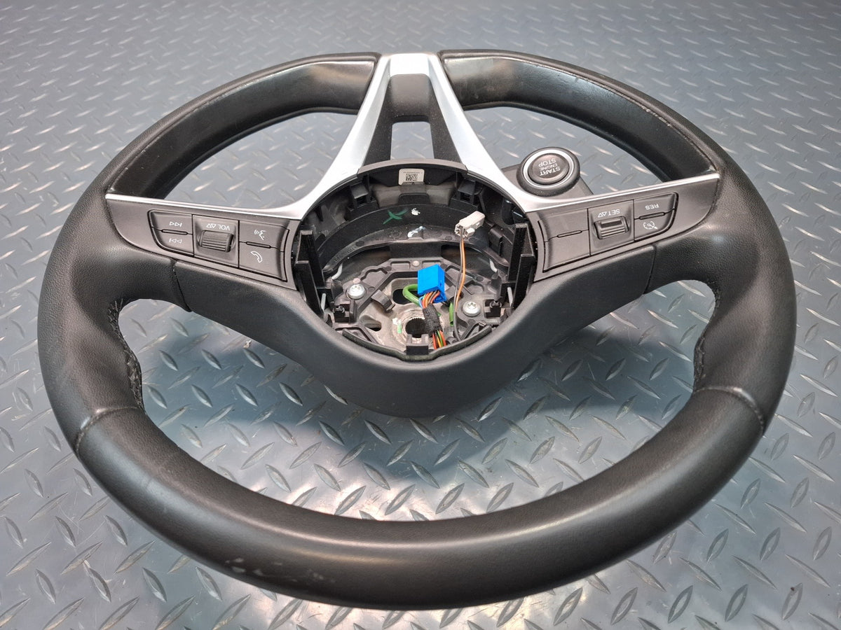 17-21 Alfa Romeo Giulia Leather Steering Black w Controls OEM