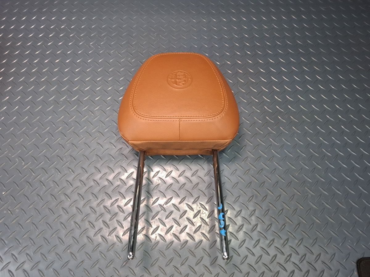 17-22 Alfa Romeo Giulia Front Left & Right Seat Leather Headrest Set of 2 OEM