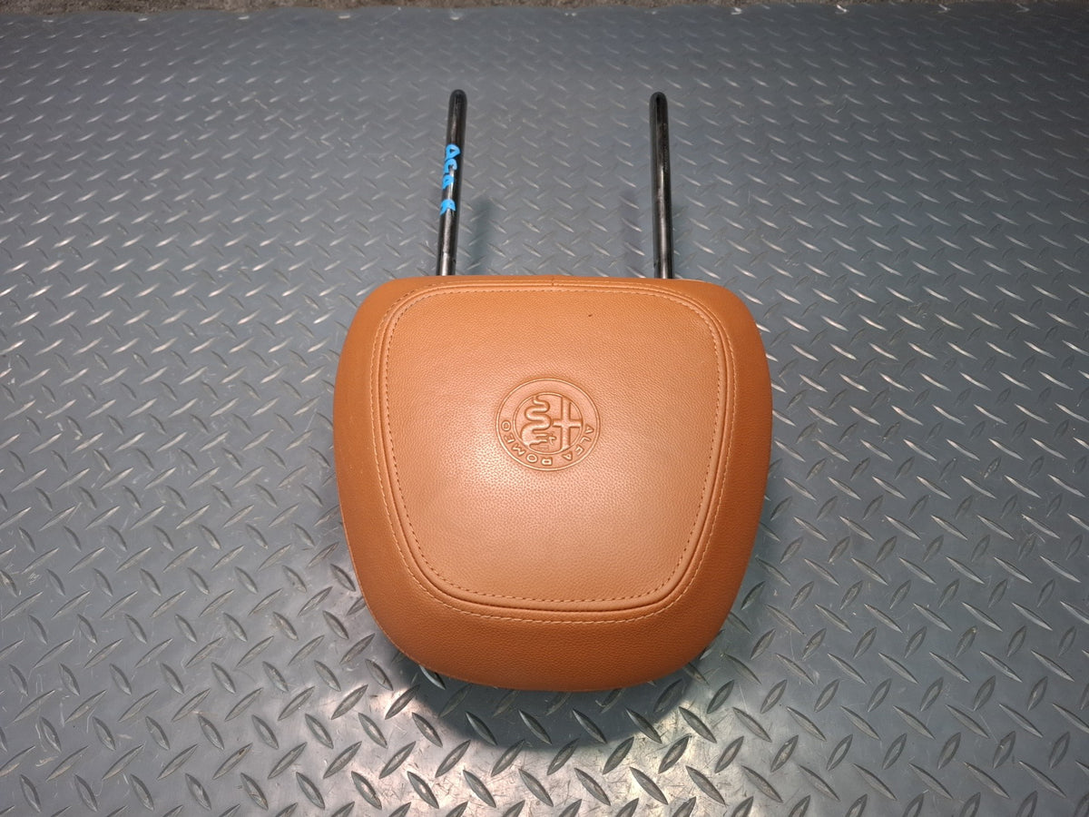 17-22 Alfa Romeo Giulia Front Left & Right Seat Leather Headrest Set of 2 OEM